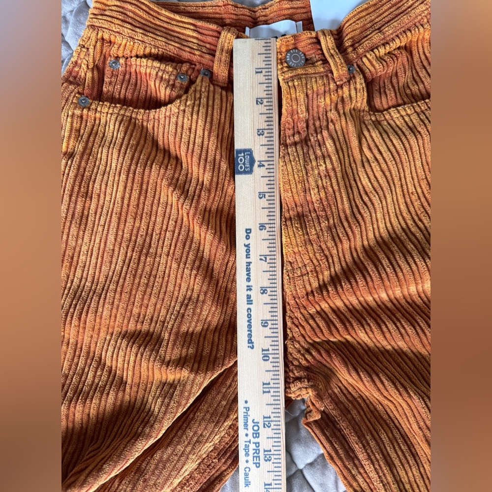 NWT BDG Burnt Orange High Rise Baggy Corduroy Pants size 25 Retro 70’s Vibes - Picture 6 of 8
